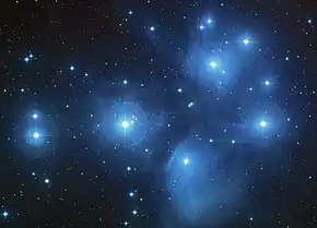 Image of the Pleiades star cluster