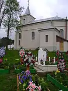 Pleșa cemetery and Catholic church