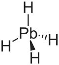 Skeletal formula of plumbane