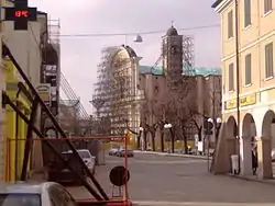 Historical center in 2013, with ongoing restorations after the 2012 earthquake.