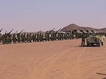 Land Rover Santana Series III of the Spanish Sahara era, used by SPLA troops