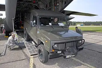 C-130 transporting a Honker