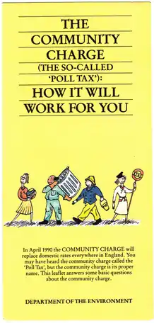 Booklet titled "The Community Charge (the so-called Poll Tax) How it will work for you".