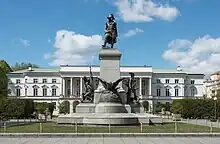 Photograph of the Kościuszko statue replica in Warsaw