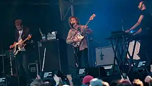 Pond performing at Primavera Sound in 2019. Left to right: Jay Watson, Nick Allbrook, Jamie Terry