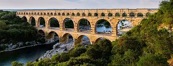 The Pont du Gard, a Roman vestige