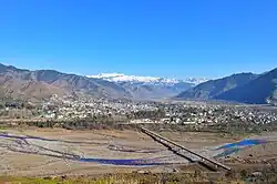 A view of Poonch City from Ajote temple.