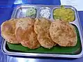 puri with accompaniments.