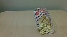 A bag of popcorn