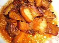 Adobong baboy (pork) with pineapple