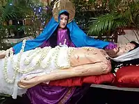 Every year on Good Friday, Port Kollam Church's Pieta is on exhibit.