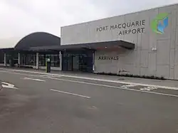 Entrance and signage at Port Macquarie Airport