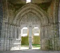 North portal of the Basilica, with tympanum illustrating the Last Judgment.