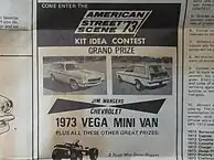 Portion of 1973 ad displayed with MPC model kit instructions