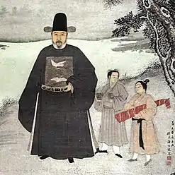 A Ming portrait of the  official Jiang Shunfu, late 15th century