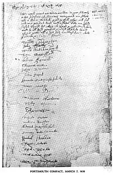 A document with some hand-written and difficult to read text at the top, followed by 23 signatures, some of which are also difficult to read, with some washed-out text appearing in the margins. The document appears old and fragile.