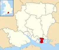 Shown within Hampshire