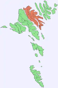 Location within the Faroe Islands