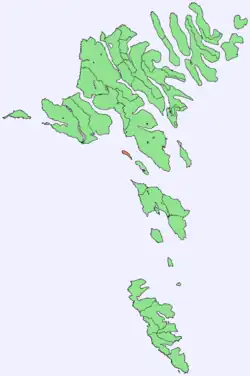 Location within the Faroe Islands