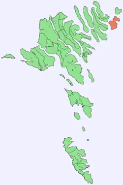 Location within the Faroe Islands