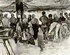 The Potato Market, watercolor, 1882, Private collection (F1091)