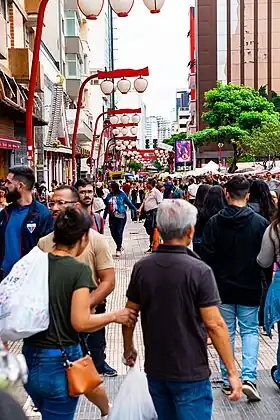 Liberdade Square ("Praça da Liberdade"), where many stores are located and the district's weekly fair happens