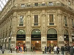 Prada shop in Milan.