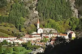 A general view of the village of Prads-Haute-Bléone