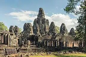 Bayon, the most notable temple at Angkor Thom.