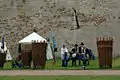 Reenactment of Prussian soldiers using cannon at Petersberg Citadel, 2007