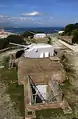 Gun No. 3 at Princess Anne's Battery in Gibraltar, partially sunken magazine