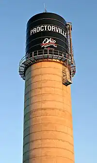 Proctorville's municipal water tower, built in 2003