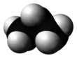 Spacefill model of propane