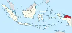 Location of Papua in Indonesia