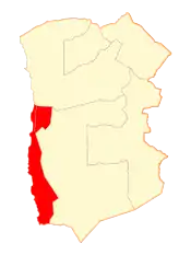 Location in the Tarapacá Region