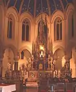 Altar designed by Peter Paul Pugin. Located within Brownedge St. Mary's & St. Benedict's RC Church, Brownedge Lane