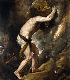  Painting of Sisyphus by Titian