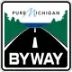 Pure Michigan Michigan Byway marker