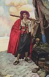 Buccaneer of the Caribbean, from Howard Pyle's Book of Pirates