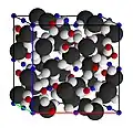 Silicon ion size exaggerated to emphasize silica tetrahedra