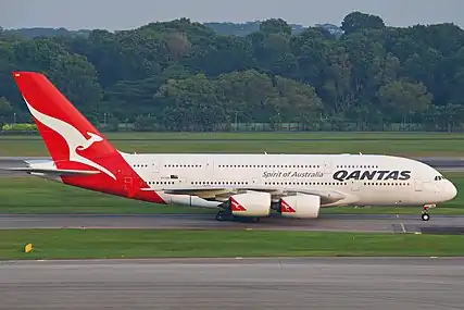 Airbus A380 with "New 'Roo" livery used 2007–2016