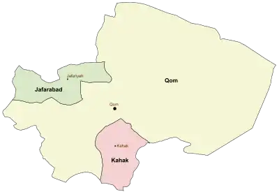 Counties of Qom Province