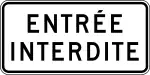 French-language version of do not enter (plate type)