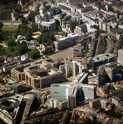 Aerial view of the European Quarter (including parts of the Leopold Quarter)