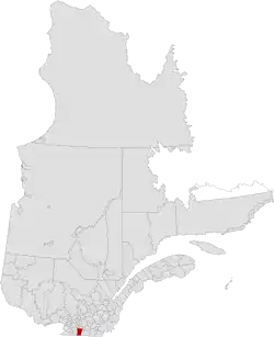 Location in province of Quebec.