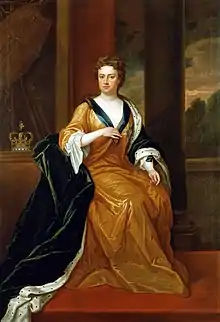 Queen Anne of Great Britain in orange gown (1736)