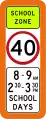 (R4-Q01) School Zone (used in Queensland)