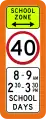 (R4-Q04) School Zone (used at T-junctions) (used in Queensland)