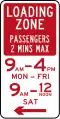 (R5-Q04) Loading Zone (Maximum of 2 Minutes for Passengers) (used in Queensland)