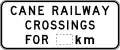 (W5-Q01) Start of Cane Railway Crossings (used in Queensland)